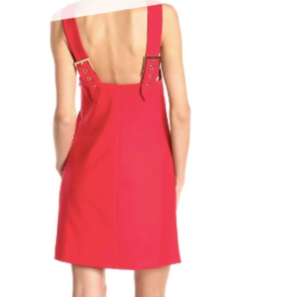RACHEL ZOE/ red stanley buckle dress - Picture 2 of 6